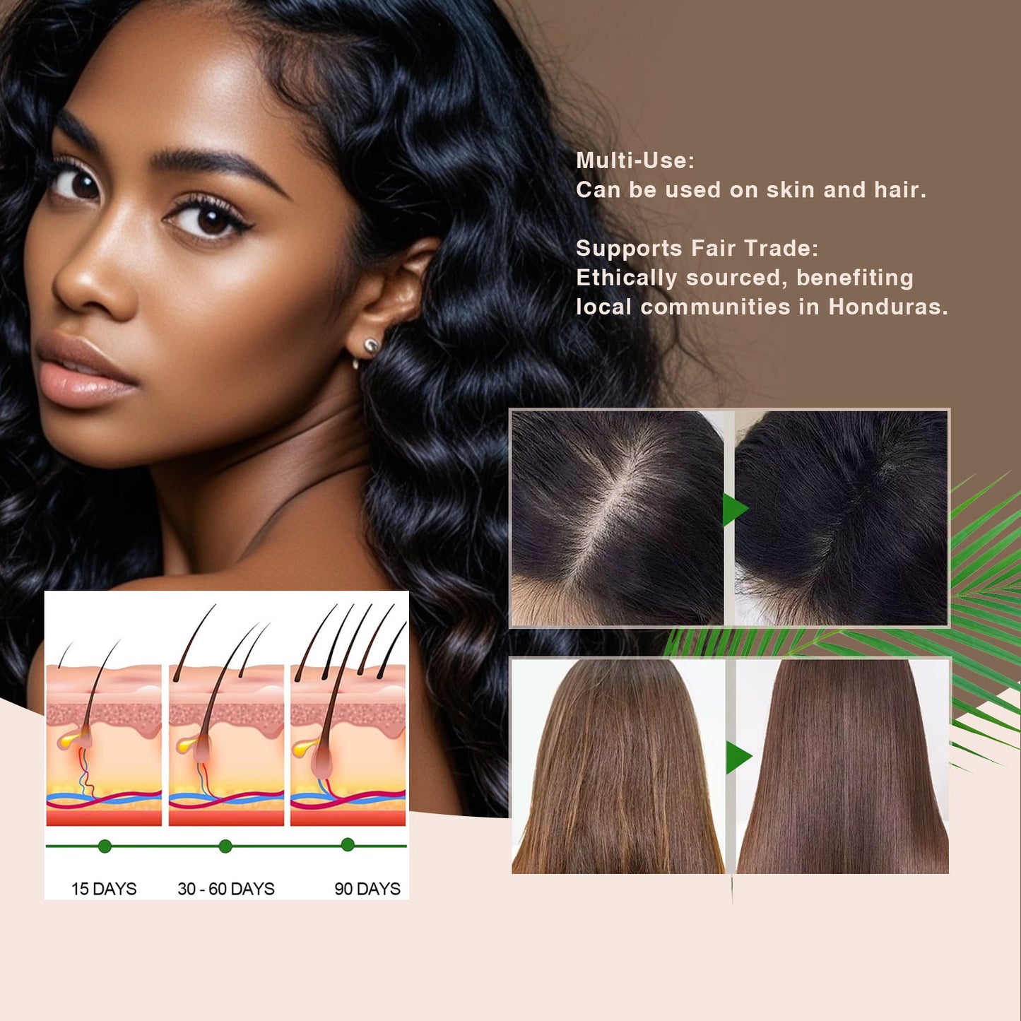 Batana Hair Oil 100% Pure & Natural – Premium Hair & Scalp Oil for Thicker, Fuller & Healthier-Looking Hair | Deep Repair for Dry, Damaged & Frizzy Hair | 118ml (4 fl. oz.)